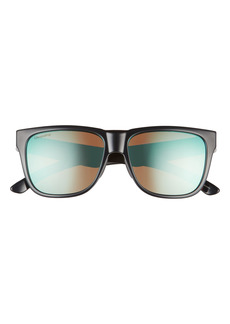 Smith Lowdown 2 55mm Polarized Square Sunglasses in Black Jade/Opal Mirror at Nordstrom