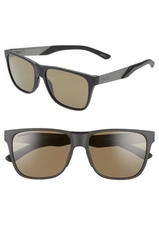Smith Lowdown Steel 56mm ChromaPop(TM) Polarized Square Sunglasses in Matte Black Ruthenium at Nordstrom
