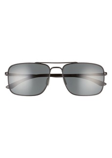 Smith Outcome 59mm Polarized Aviator Sunglasses in Matte Black/Polarized Gray at Nordstrom