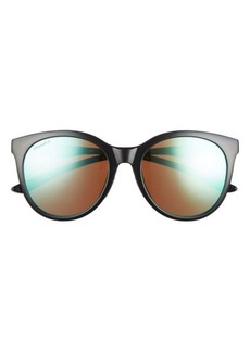 Smith Bayside 55mm Polarized Mirrored Round Sunglasses