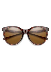 Smith Bayside 55mm Polarized Mirrored Round Sunglasses