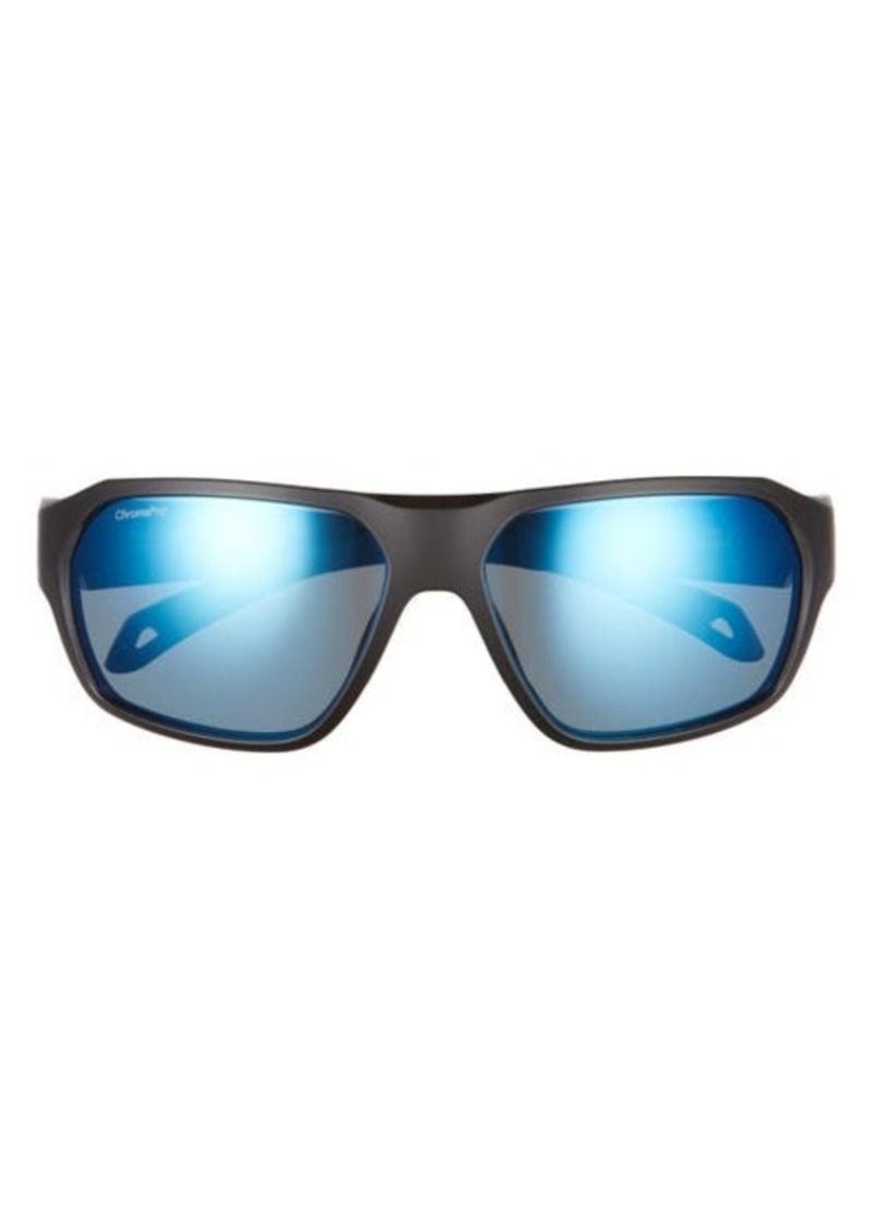 Smith Deckboss 63mm ChromaPop Polarized Oversize Rectangle Sunglasses