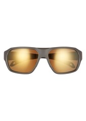 Smith Deckboss 63mm ChromaPop Polarized Oversize Rectangle Sunglasses