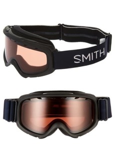 Smith Gambler 164mm Youth Fit Snow Goggles in Black/Orange at Nordstrom