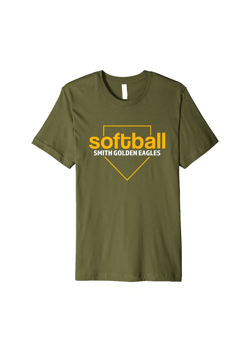 Smith Golden Eagles Softball Home Plate Premium T-Shirt