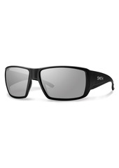 Smith Guides Choice Wrap Sunglasses Matte Black/ChromaPop+ Polarized Platinum Mirror