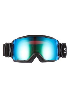 Smith Showcase Over the Glass ChromaPop™ 175mm Goggles in Black/Everyday Green Mirror at Nordstrom