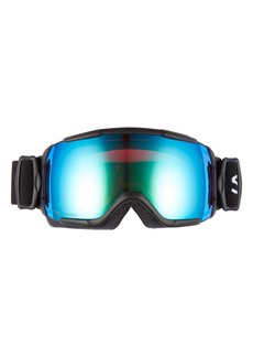 Smith Showcase Over the Glass ChromaPop(TM) 175mm Goggles in Black/Everyday Green Mirror at Nordstrom