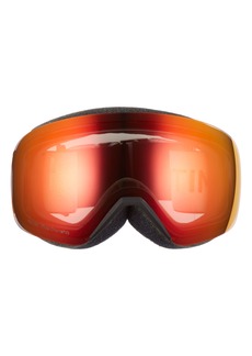 Smith Skyline 205mm Special Fit ChromaPop Snow Goggles in Black/Red Mirror at Nordstrom