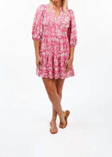 Smith Tory Dress In Tuileries Bloom Pink