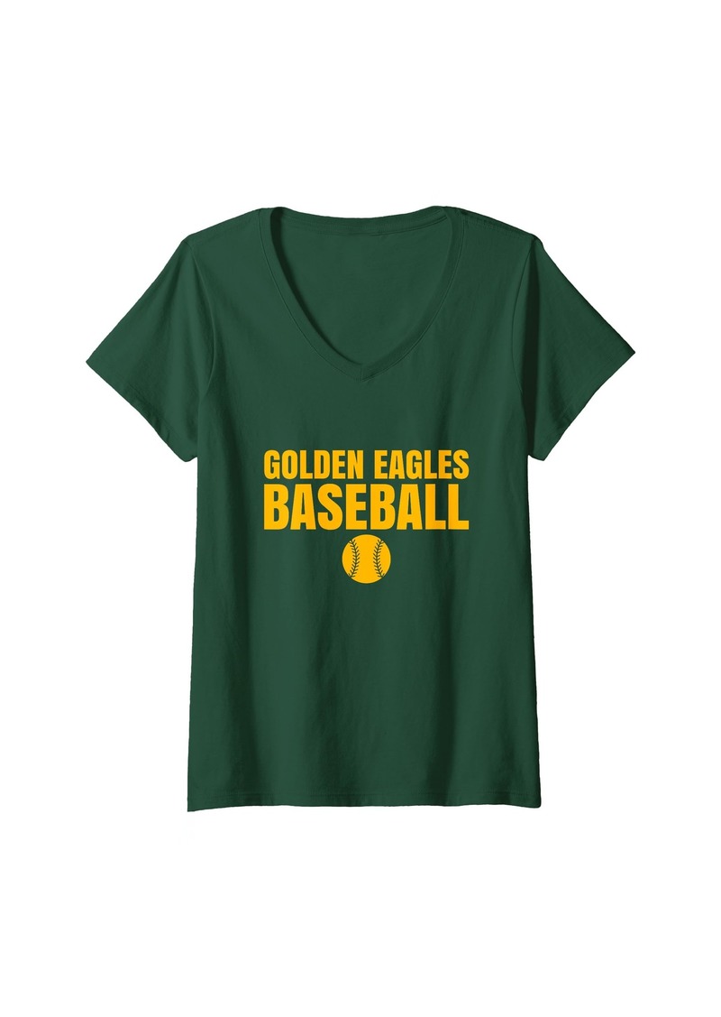 Womens Smith Golden Eagles Baseball V-Neck T-Shirt