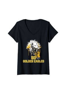 Womens Smith Golden Eagles Rising Helmet GO! V-Neck T-Shirt