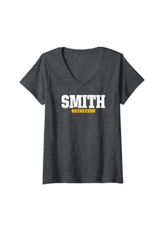 Womens Smith High School Football HS V-Neck T-Shirt