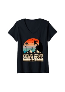 Womens smith rock state park oregon Trip 2024 V-Neck T-Shirt