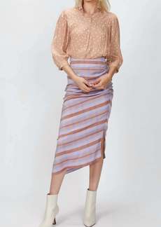 Smythe Asymmetrical Skirt In Lavender Plaid