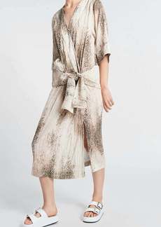 Smythe Drop Waist Kimono Dress In Python Print