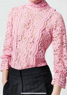 Smythe Flamingo Scalloped Lace Top In Pink