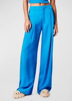 Smythe Pleated Wide-Leg Cotton Trousers