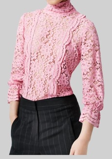 Smythe Scalloped Lace Top In Flamingo