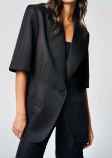 Smythe Short Sleeve Oversized Blazer In Black