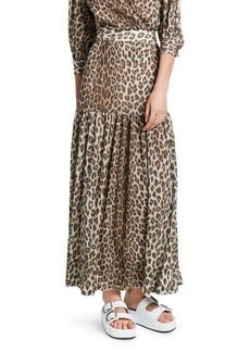 Smythe Drop Waist Maxi Skirt in Leopard at Nordstrom