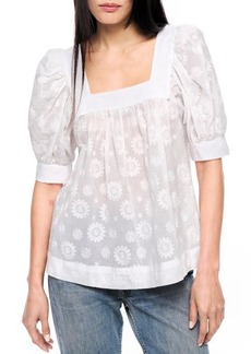 Smythe Floral Embroidery Cotton Voile Top