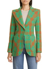 Smythe Plaid Wool Cutaway Jacket