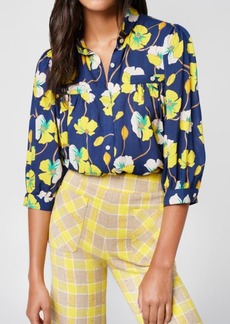 Smythe Shirred Pocket Floral Button-Up Shirt