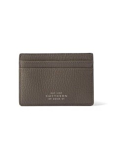Smythson - Ludlow Grained-leather Cardholder - Mens - Grey