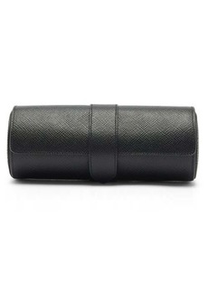 Smythson - Panama Leather Watch Roll - Mens - Black