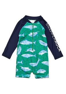 Snapper Rock Baby Boys Reef Shark Ls Sunsuit - Open Miscellaneous