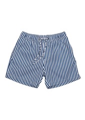 Snapper Rock Denim Stripe Comfort Lined Swim Short - Blue