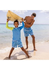 Snapper Rock Big Boys Jawsome Waves Swim Short - Blue