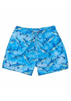 Snapper Rock Big Boys Jawsome Waves Swim Short - Blue