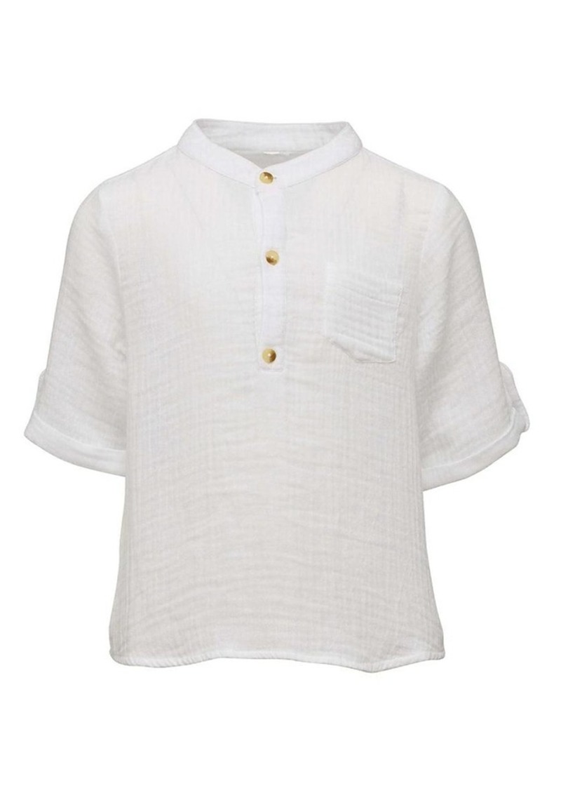 Snapper Rock Boys' Frankie White Resort Shirt - Little Kid, Big Kid