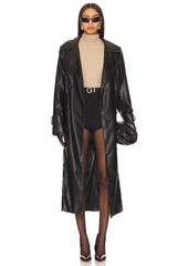 SNDYS Tyra Faux Leather Trench