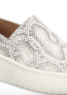 Sofft Potina Snake Slip-On Sneakers In White/light Grey