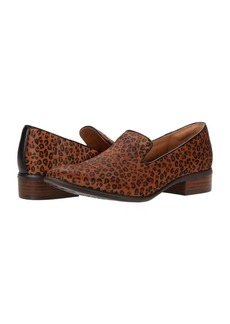 Sofft Women's Severn Loafers - Medium Width In Cognac Mini Leopard