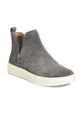 Sofft Britton Zip Water Resistant High Top Sneaker in Smoke Suede at Nordstrom