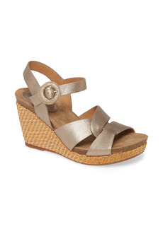 Sofft Casidy Wedge Sandal in Gold Leather at Nordstrom