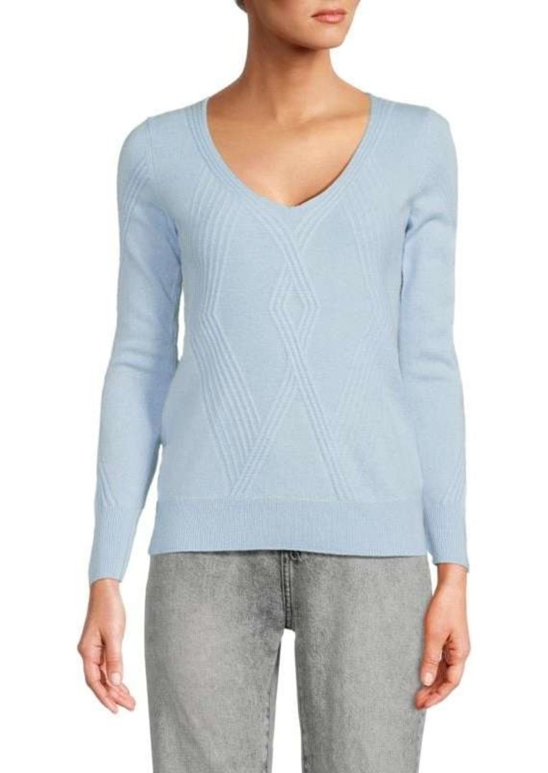 Sofia Cashmere 100% Cashmere Cable Knit Sweater