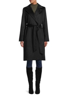Sofia Cashmere Belted Wool & Cashmere Wrap Coat
