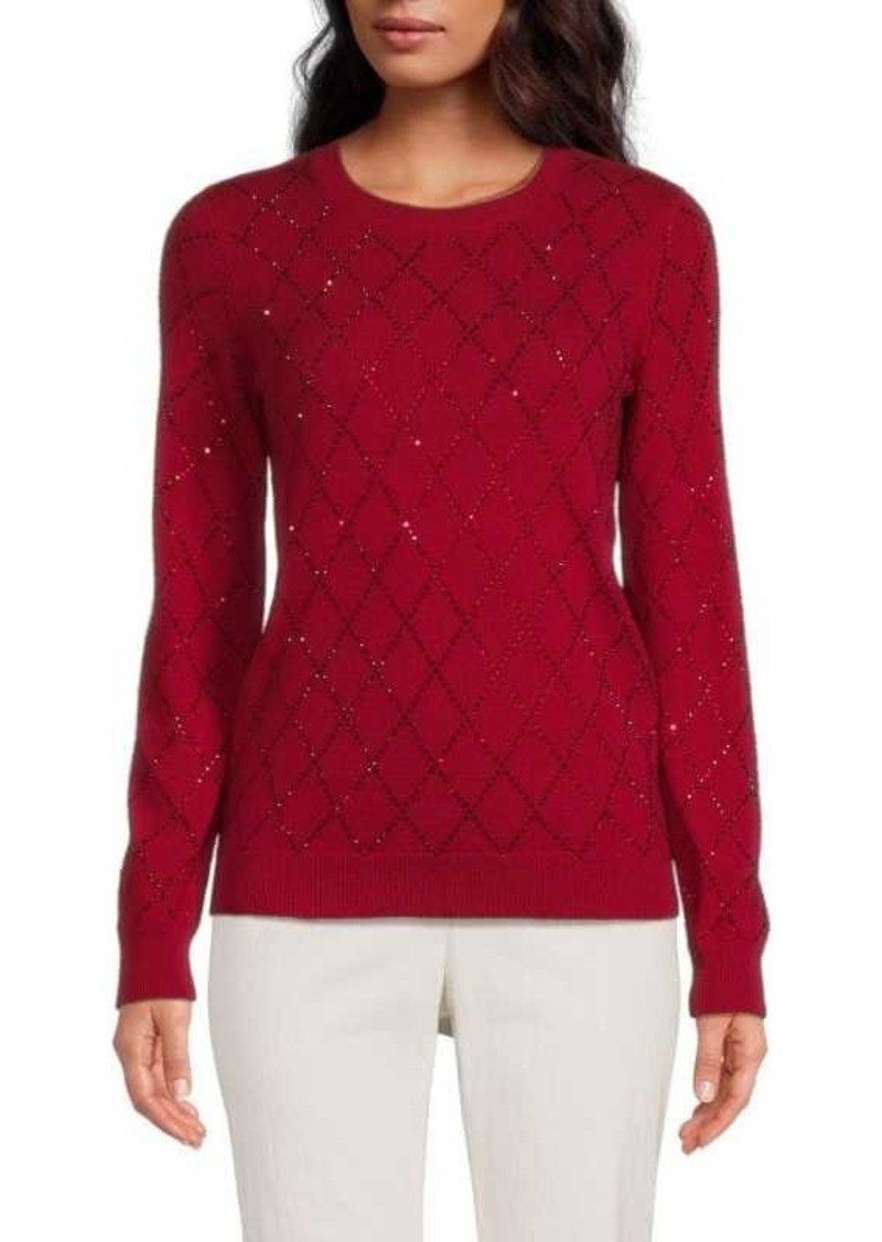 Sofia Cashmere Embellished Cashmere Sweater