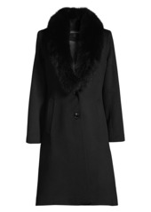 Sofia Cashmere Fox Fur Collar Jacket