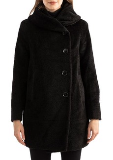 Sofia Cashmere Cocoon Wool & Alpaca Blend Bouclé Coat
