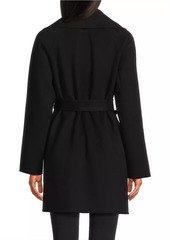 Sofia Cashmere Wool-Cashmere Shawl-Collar Coat