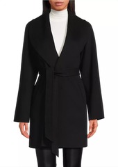 Sofia Cashmere Wool-Cashmere Shawl-Collar Coat