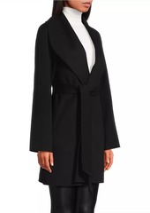 Sofia Cashmere Wool-Cashmere Shawl-Collar Coat