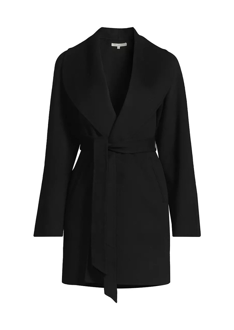 Sofia Cashmere Wool-Cashmere Shawl-Collar Coat