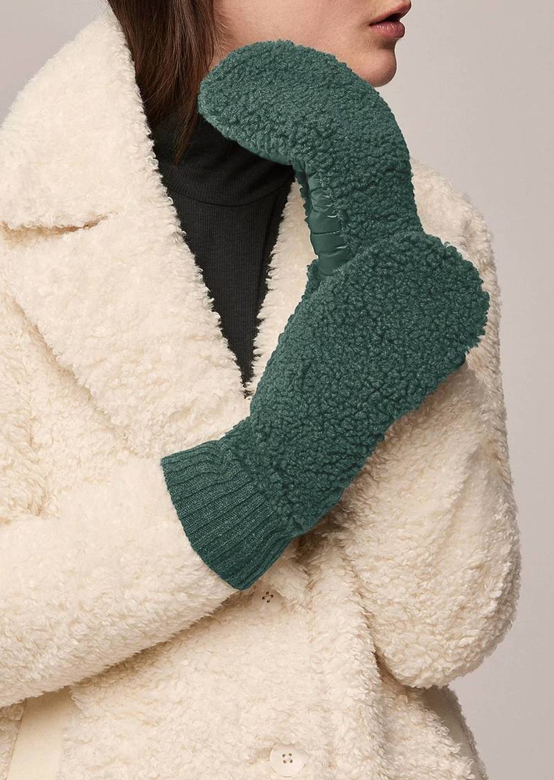 Soia & Kyo Alina Fleece Mitten In Green